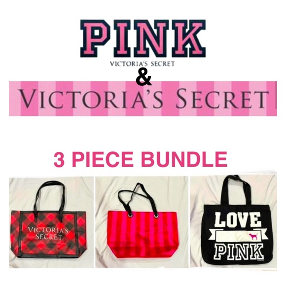 PINK Victoria's Secret Handbags - 2 VICTORIA’S SECRET & 1 PINK VICTORIA SECRET tote bags great cond 3pc bundle